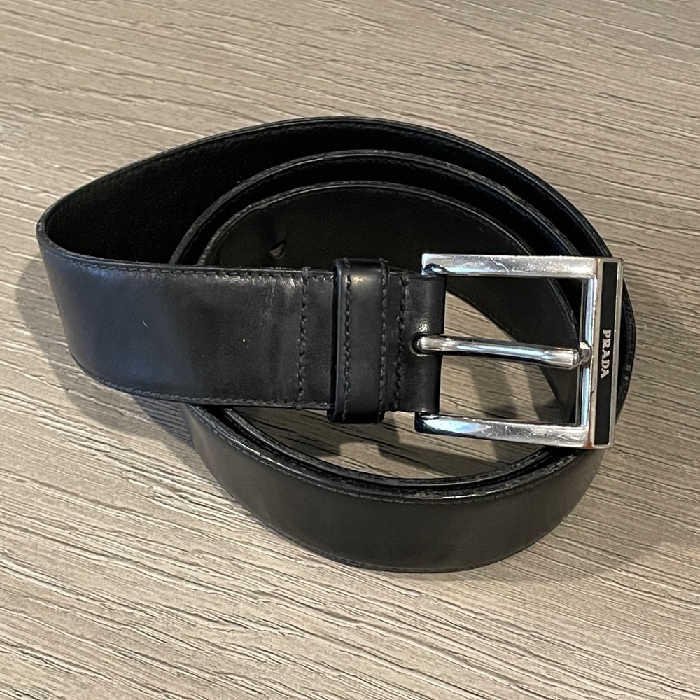 Men’s Black Prada Belt